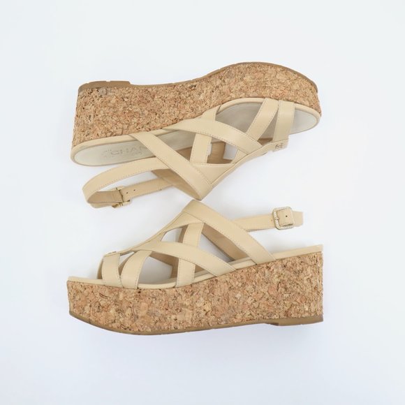 Chanel Leather Cork Platform Sandals - Picture 3 of 9